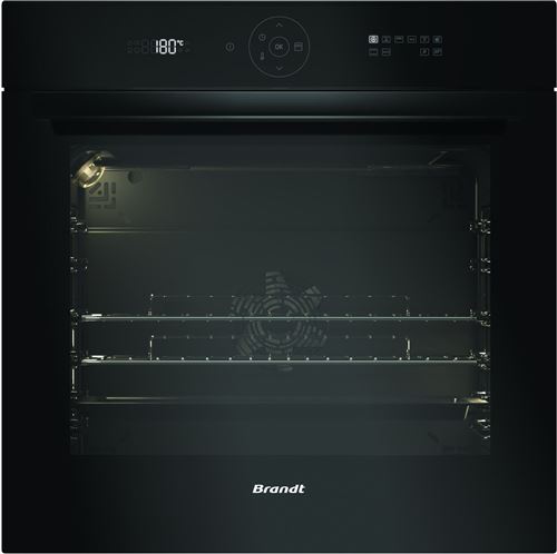 Brandt BXP6555B - Four - intégrable - niche - largeur : 56 cm - profondeur : 55 cm - hauteur : 58.5 cm - avec système auto-nettoyant - classe A+ - noir