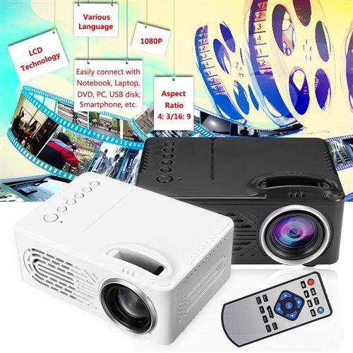 Mini projecteur portable 1080P USB Home cinéma cinéma lecteur multimédia vidéo Réglementations européennes