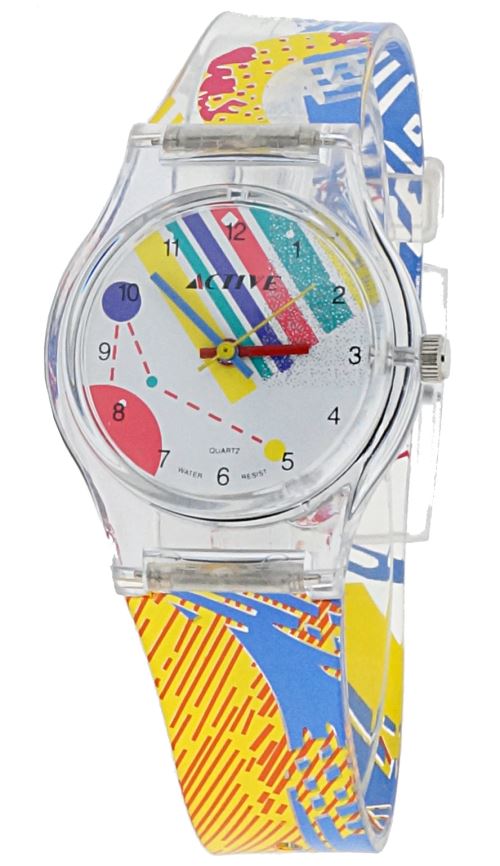 ACTIVE Montre -ACT-001 en Plastique Multicolore