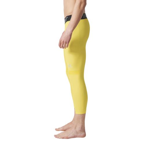 Adidas - Collant 3/4 adidas Techfit Chill - S - jaune flash