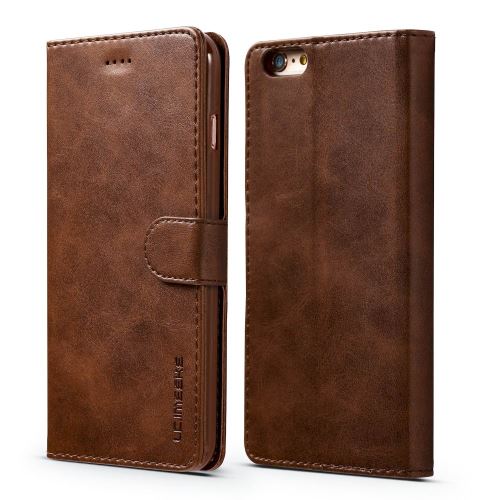 Etui en PU lc.imeeke avec support marron pour votre Apple iPhone 6S/6 4.7
