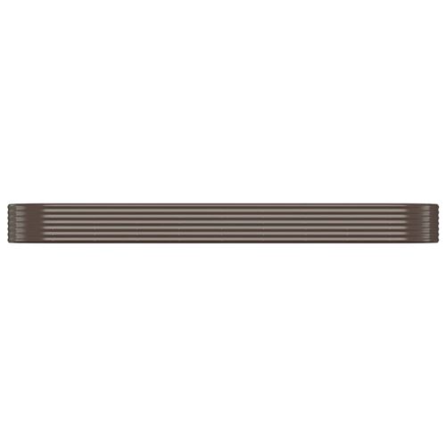 vidaXL Lit surélevé de jardin Acier enduit de poudre marron