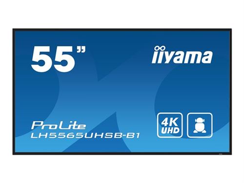 Iiyama Clair Prolite Lh5565uhsb-B1 - Classe De Diagonale 55" (54.6" Visualisable) Écran Lcd Rétro-Éclairé Par Led - Signalisation Numérique - Android - 4K Uhd - Image 4