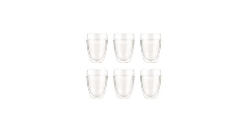 Bodum - pavina outdoor - set 6 gobelets double paroi plastique - pc - incassable - 0. 35 l