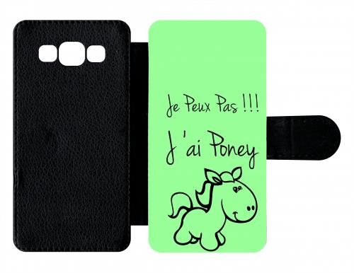 Etui À Rabat Samsung Galaxy A5 Citation Poney Vert
