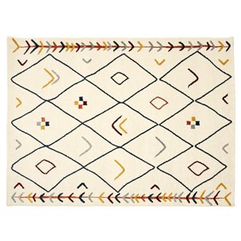 Tapis Déco Berbère "Djerba" 150x200cm Beige - 1