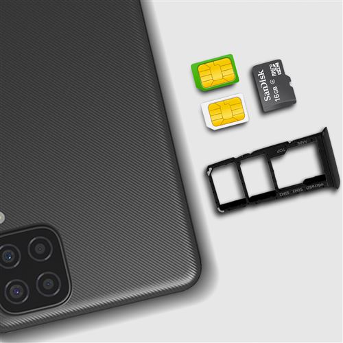 Convient pour Galaxy S20+ Tiroir carte SIM 1x Remplacement Nano SIM / Micro  SD Zwart
