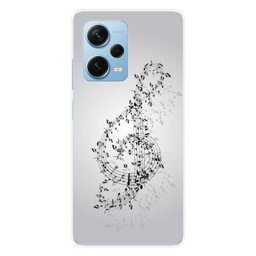 Coque en silicone imprimée compatible Xiaomi Redmi Note 12 Pro Plus Valse des notes