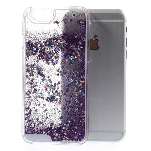 Coque Rigide Paillette IPHONE 6 Liquide Eau Sable Etoile Protection (VIOLET)
