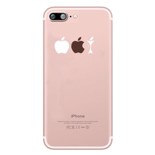 Coque Silicone IPHONE 7 PLUS (+) Trognon de Pomme Fun Mange Pomme Musique Transparente Protection Gel Souple