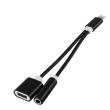 Double Adaptateur Prise Jack/Lightning pour IPHONE 7 Plus Audio 3.5mm Cable 2 en 1 Chargeur APPLE (NOIR)