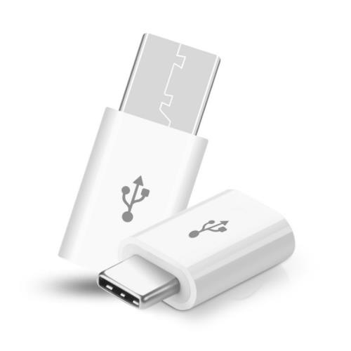 Adaptateur Micro USB/Type C pour Smartphone & Tablette Convertisseur Blanc
