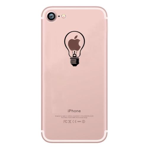 Coque Silicone IPHONE 7 Ampoule Transparente Fun APPLE Lumière Idée Pomme Protection Gel Souple