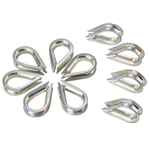 Cosse coeur 4mm acier zingué 10pcs