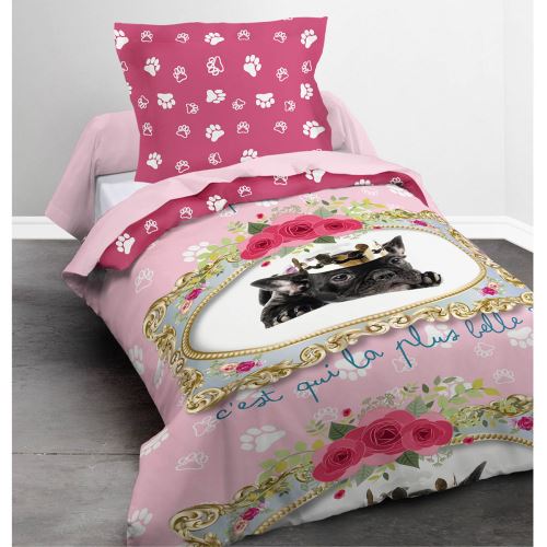 Housse de couette Lady 140x200cm 100% coton 57fils/cm²