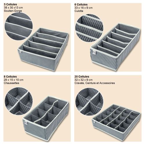 Organisateur De Tiroir Pliable Non Tisse Pour Sous Vetements