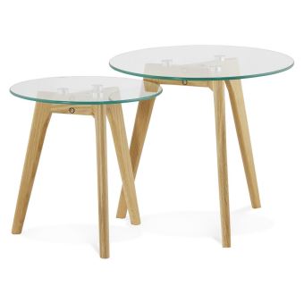 Tables Gigognes Ronde Lovyou En Verre Achat Prix Fnac