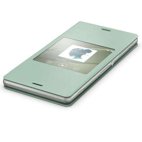 Sony Style Cover Window SCR24 - Flip cover voor mobiele telefoon - turquoise - voor Sony XPERIA Z3