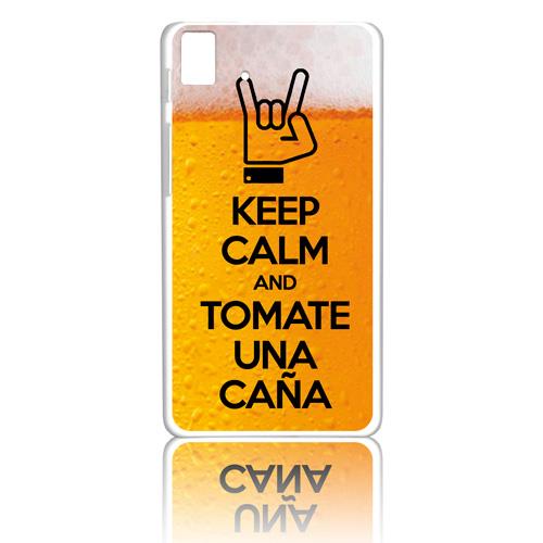 Coque étui Housse Gel Tpu pour bq Aquaris E5 Keep calm Caà±a - BeCool®