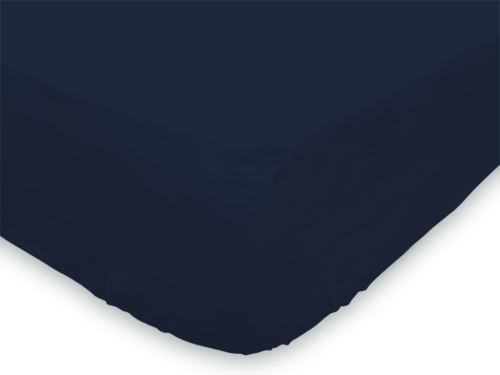 Drap housse JERSEY de coton 160x200 cm marine