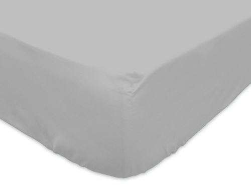 Drap housse 90x200 cm en coton 57 Fils SOLEIL D'OCRE gris