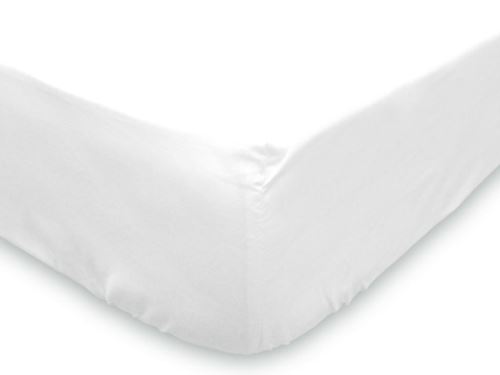 Drap housse JERSEY en coton 90x190 cm blanc par Soleil d'ocre