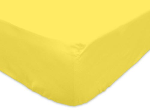 Drap housse JERSEY en coton 90x190 cm jaune par Soleil d'ocre