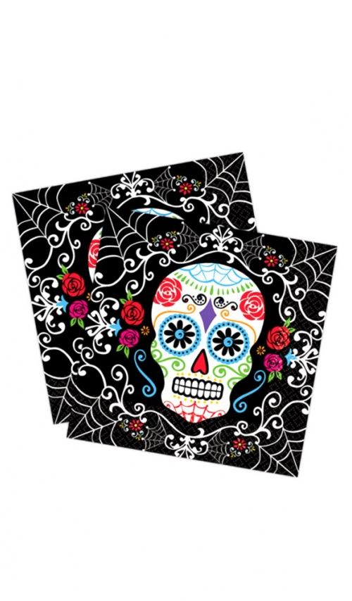 20 Serviettes en papier Día de los Muertos