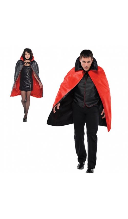 Cape de Vampire Réversible - Rouge et Noire - Adulte