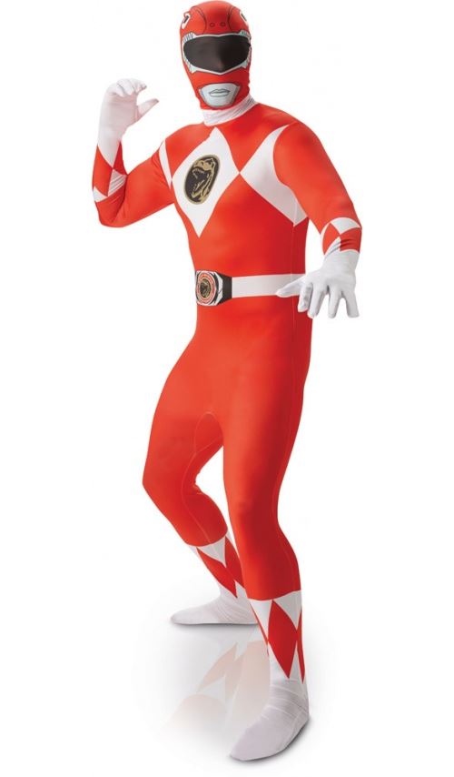 Déguisement Seconde Peau Power Rangers™ Adulte - Rouge Taille : M