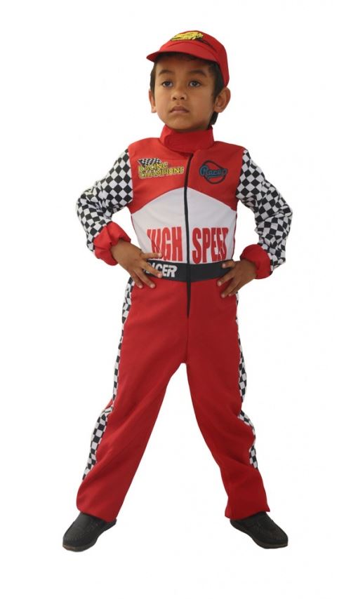 Déguisement Pilote Voiture De Course - Enfant Taille : 3/5 ans (94 à 108 cm)