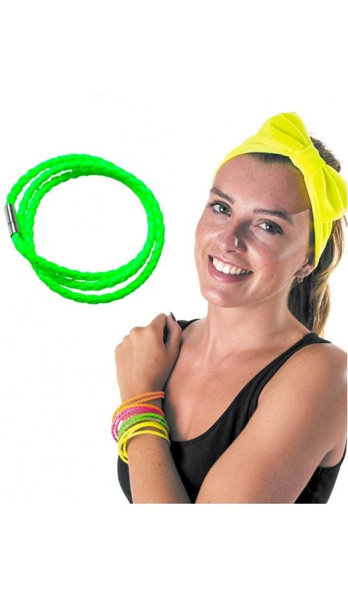 Bracelet Tressé Néon Vert
