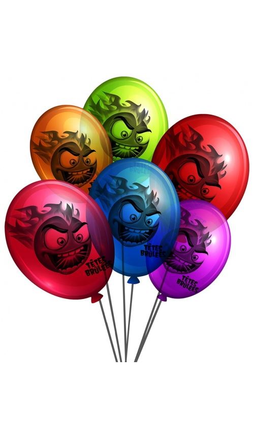 Sachet Ballon Têtes Brûlées x12