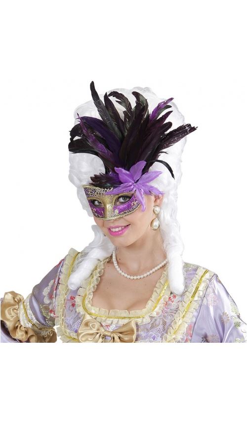 Masque Loup Baroque - Noir et Violet