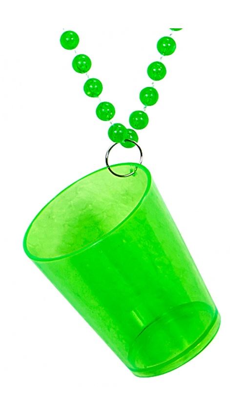 Collier Avec Verre A Shot - Vert
