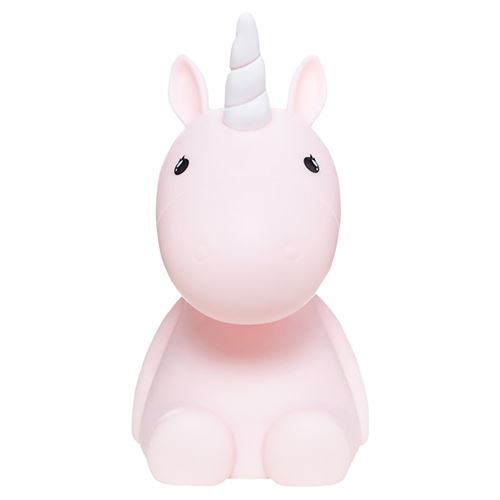 Kontiki Veilleuse Licorne LED Rose 17 cm