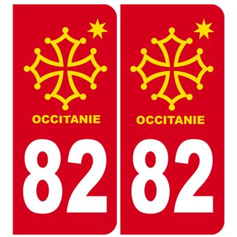 immatriculation 82 occitanie - Sticker/autocollant - 1