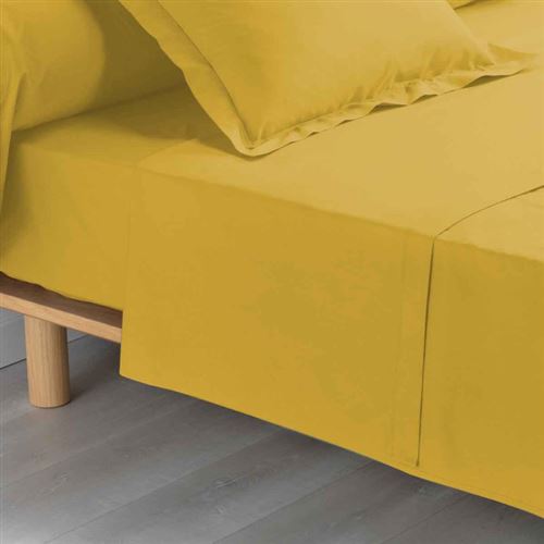 Drap Plat ""Percaline"" 180x290cm Ocre