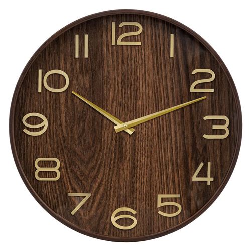 Non Communiqué Marron Atmosphera - Horloge En Bois - Diam 55 Cm