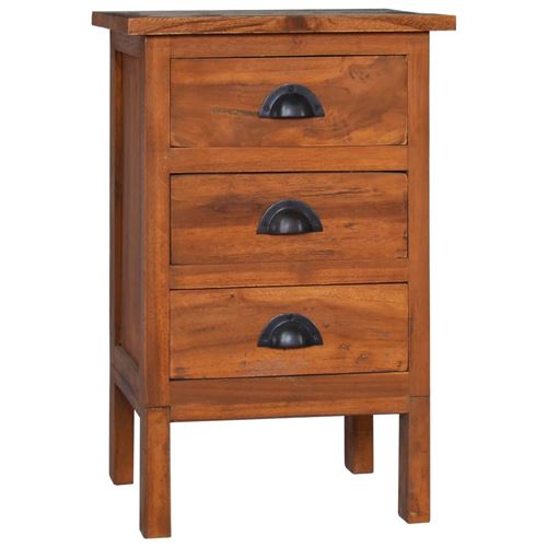 vidaXL Table de chevet 40x35x60 cm Bois de teck massif