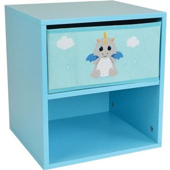 LEON LE DRAGON Chevet avec un tiroir ± 36 x 33 x 30 cm pour enfant - 1