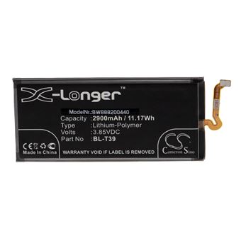vhbw Batterie compatible avec LG Arena 2, Aristo 4+, Aristo 4 Plus, Escape Plu smartphone (2900mAh, 3,85V, Li-polymère) - 1