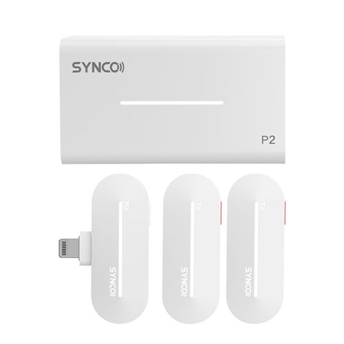 Microphone sans fil SYNCO P2T 2.4G Blanc