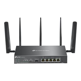 TP-Link Omada ER706W-4G V1 - Routeur sans fil - WWAN commutateur 5 ports - 1GbE - ports WAN : 6 - Wi-Fi 6 - Bi-bande - 4G - fixation murale - 1