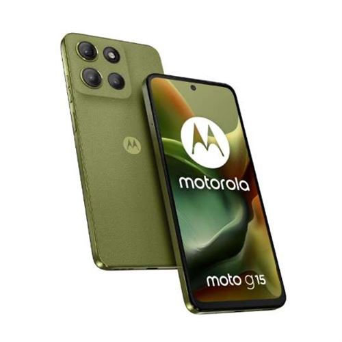 Smartphone Motorola Moto G15 vert 6.72 RAM 8 Go stockage 256 Go