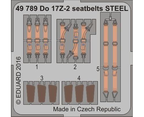 Do 17z-2 Seatbelts Steel For Icm - 1:48e - Eduard Accessories