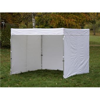 Tente Pliante Chapiteau pliable Tonnelle pliante Barnum pliant FleXtents  PRO 3x3m Blanc, avec 4 cotés