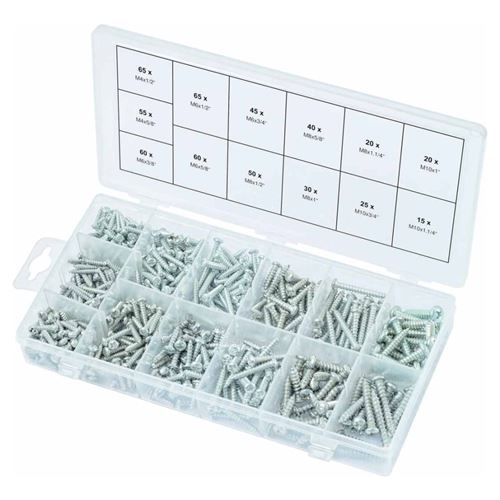 KS Tools Assortiment de vis &agrave; t&ecirc;te sph&eacute;rique 550pcs M4x1/2""-M10x1 1/4