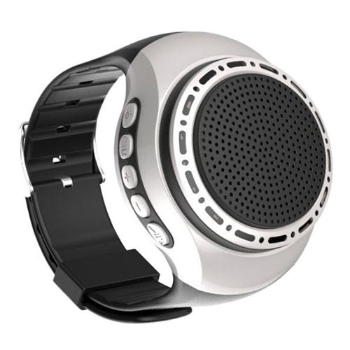 Non Communiqué Gris Yonis Sport Montre - Enceinte Sans Fil Bluetooth Autonomie 5 H Fonction Radio - Rouge - Argent