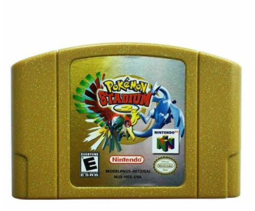 Cartouche de jeu FONGWAN Compatible avec N64 Pokemon Stadium 2 version américaine - or